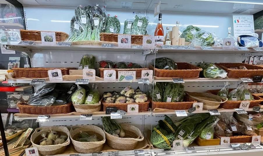 ヨーロッパ野菜の販売スペース