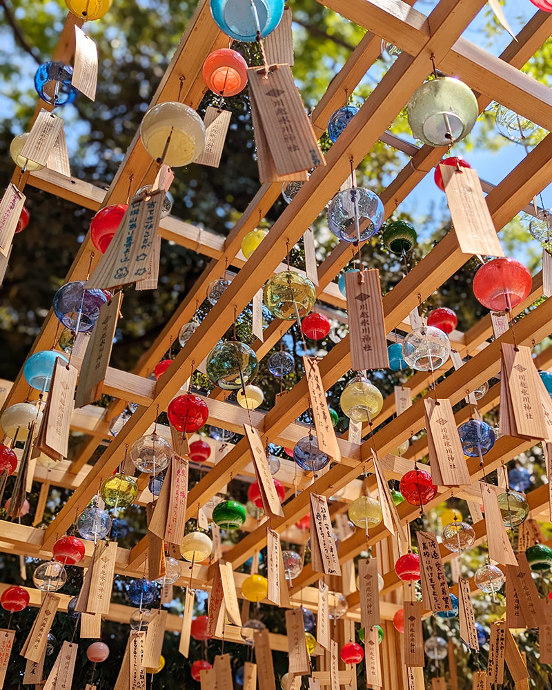 川越氷川神社の風鈴回廊